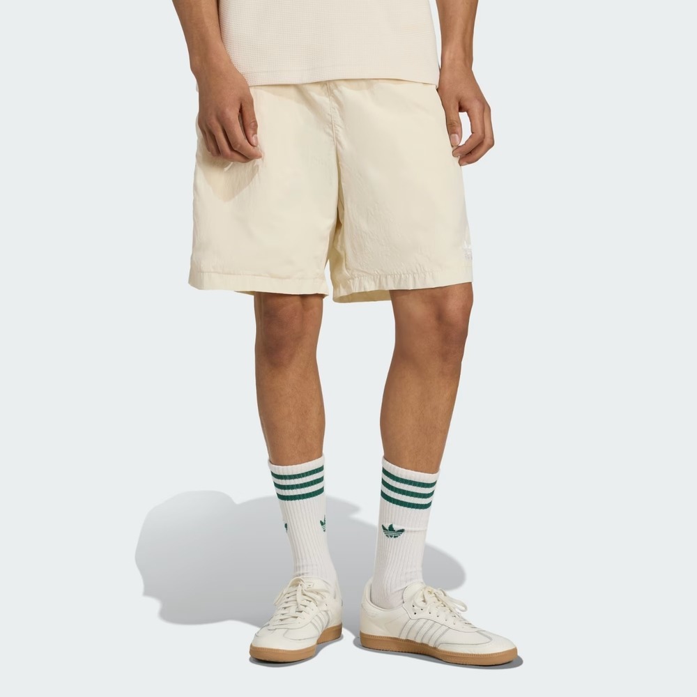 Adidas Trefoil Essentials Woven Shorts Adult L Off-White Casual Comfort Athletic